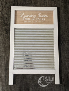 Washboard Laundry Signs