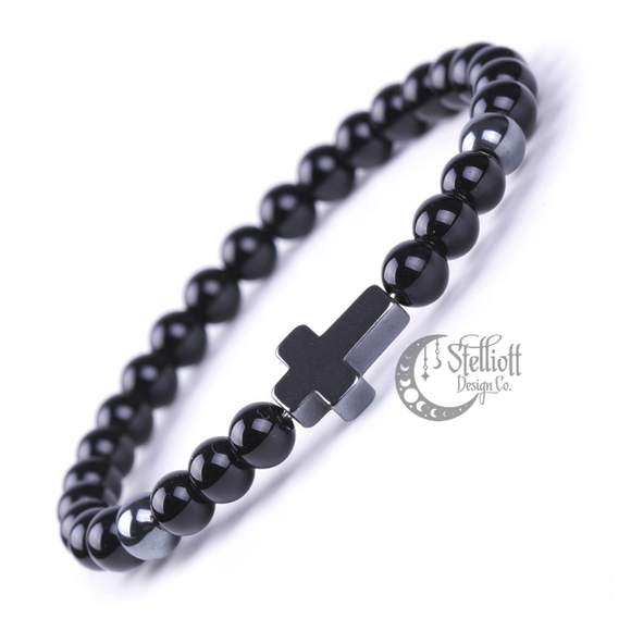 Stone Cross Bracelet
