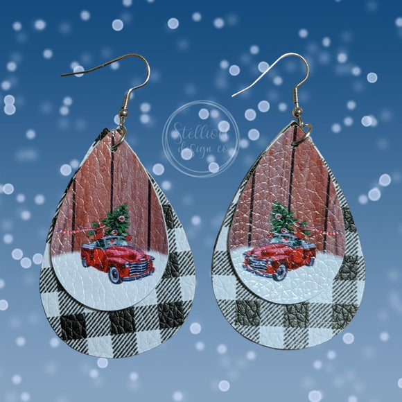 Little Red Truck Earrings